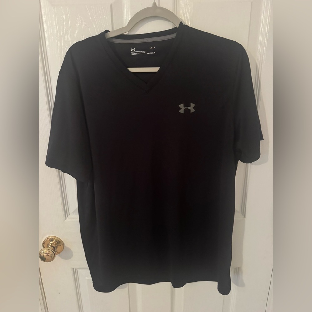 LG Men’s Black V-Neck Performance Polo